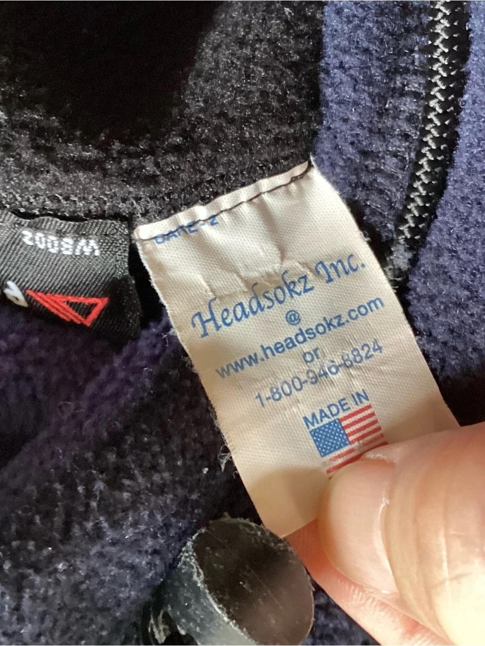 Men's Two-Tone Navy and Black Fleece Hooded Neck Warmer